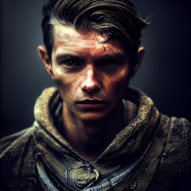 Portret młodego wojownika