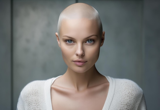 Portret młodej kobiety, która przeżyła raka