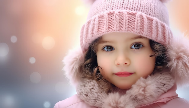 Portret młodej pięknej dziewczyny w kolorze różowym