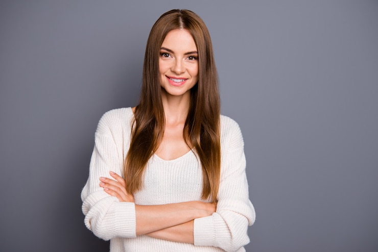 Zdjęcie portret młodej pięknej kobiety
