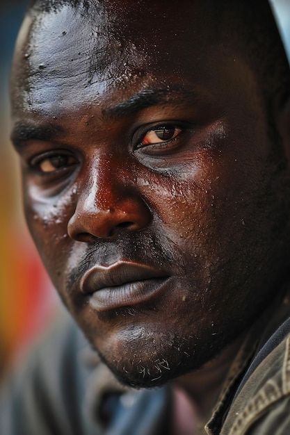 Portret nieznanego Togończyka Ludzie w Togo cierpią z powodu ubóstwa z powodu złej gospodarki