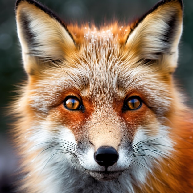 Portret pięknego rudego lisa