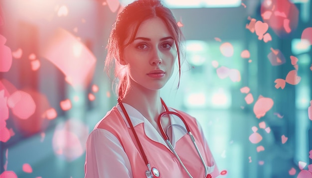 Portret pielęgniarki w szpitalu