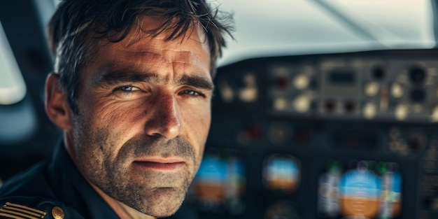 Portret pilota samolotu Generatywna sztuczna inteligencja