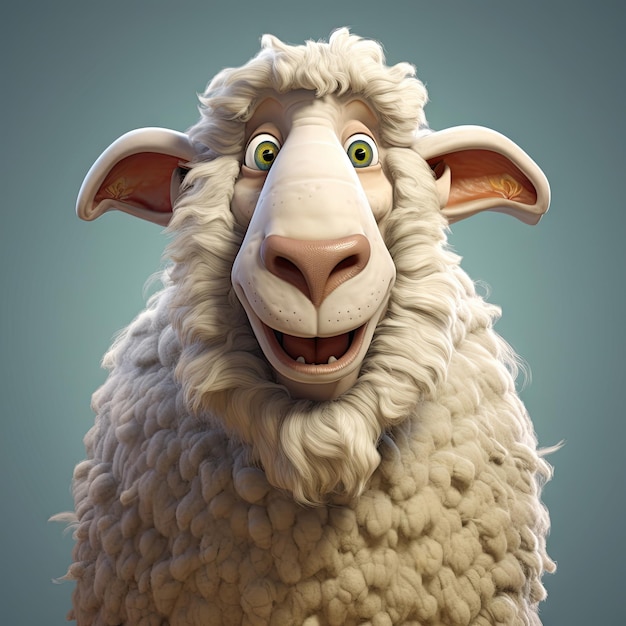 portret postać z kreskówki owiec