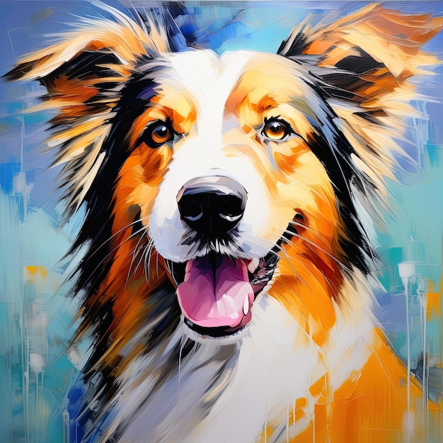 Portret psa Obraz olejowy sztuki nowoczesnej