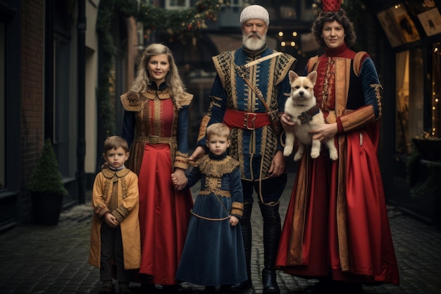 Portret rodzinny z motywem Sinterklaas Sinterkla