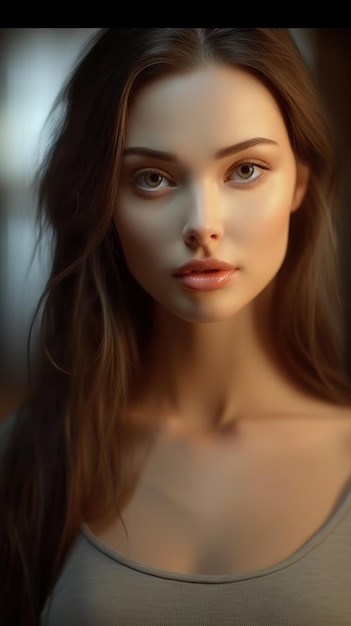 Portret seksownej brunetki ładna modelka w czarnych ubraniach i czerwonej przezroczystej masce na oczach dotykać