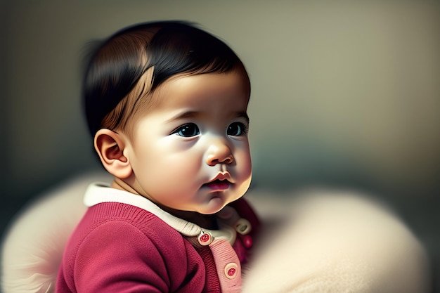 Portret słodkie małe dziecko