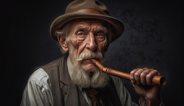 portret starszego staruszka z bliska starszy mężczyzna dziadek portret starszy mężczyzna patrzący na kamerę