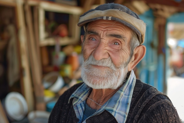 Portret staruszka Generatywna sztuczna inteligencja