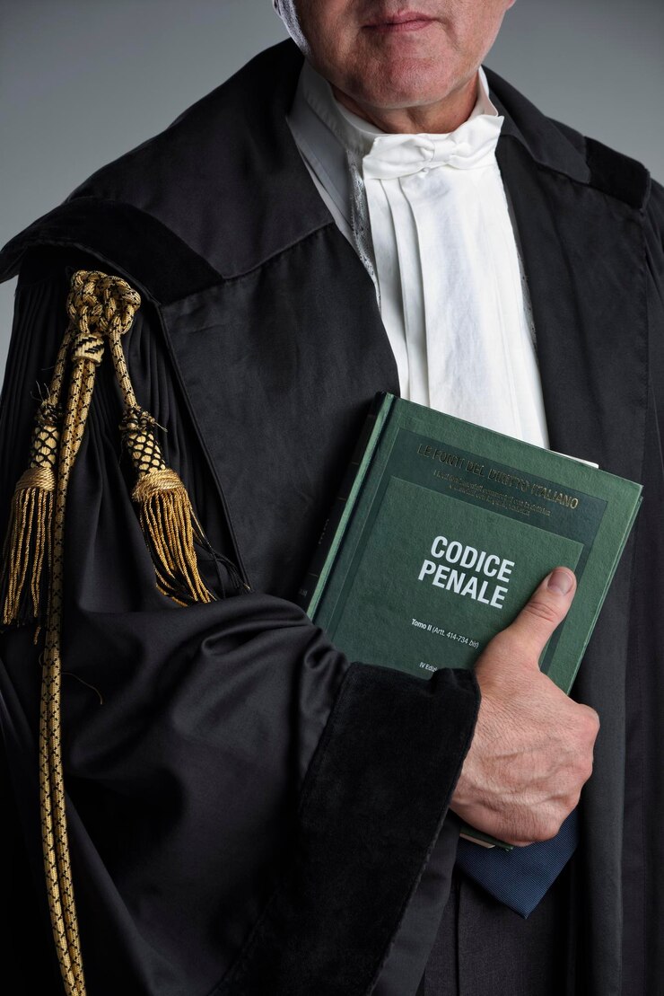 Zdjęcie portret studyjny prawnika w średnim wieku we włoszech