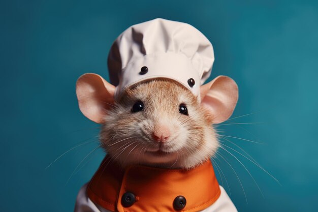 Portret szalonego kucharza zwierzęcego