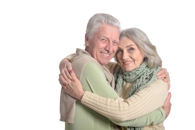 Portret szczęśliwej pary starszych, z bliska