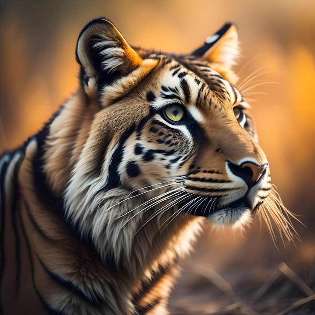 Zdjęcie portret tygrysa amurskiego panthera tigris altaica generative ai