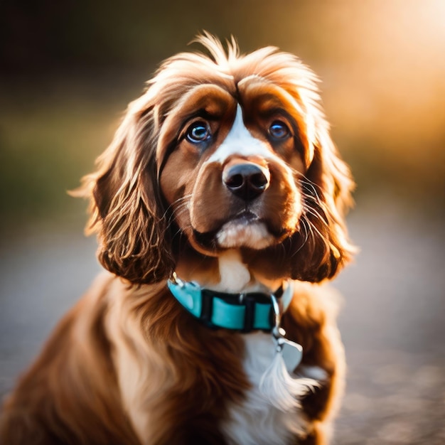 portret uroczego psaportret uroczego psa rasy cocker spaniel w parku