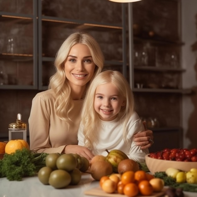 Portret uśmiechniętej, słodkiej dziewczynki przytulającej się, przytulonej, podekscytowanej, uśmiechniętej młodej mamy, okazującej miłość i przywiązanie