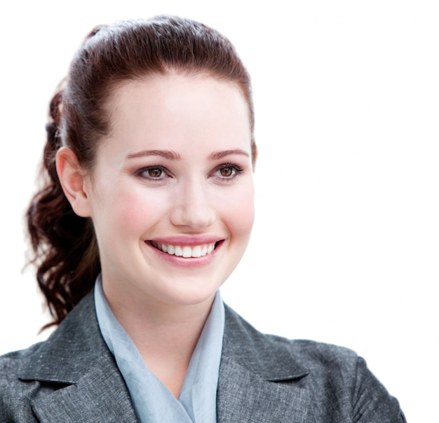 Portret uśmiechnięty młody bizneswoman
