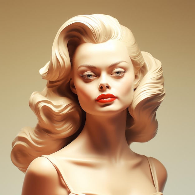 Portret zbliżenie pięknej blond aktorki