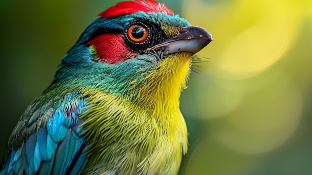 Zdjęcie portretowa fotografia dzikiej przyrody broadbill