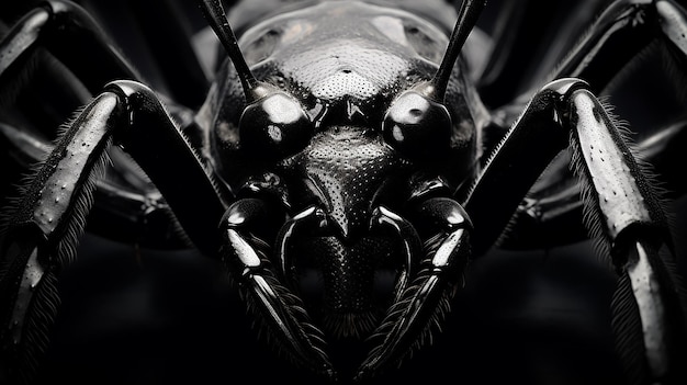 Portrety owadów makro-chrząszczy poza powierzchnią