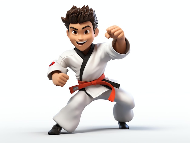 Portrety postaci 3D taekwondo