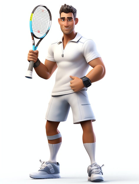 Portrety postaci 3D tenisa