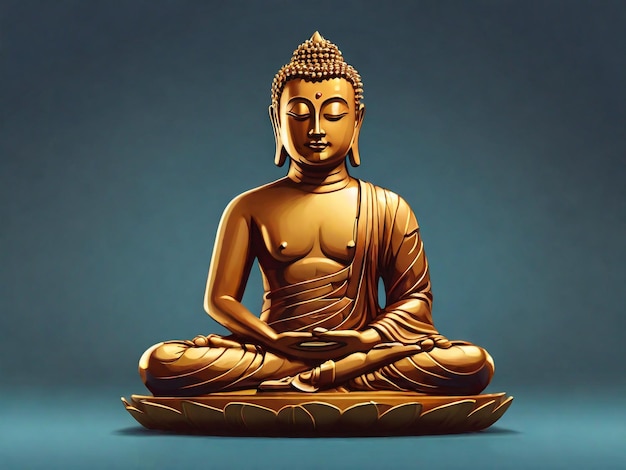 posąg Buddy z napisem "Buddha"