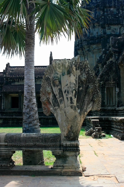 Posąg Nagi w Angkor Wat w Siem Reap