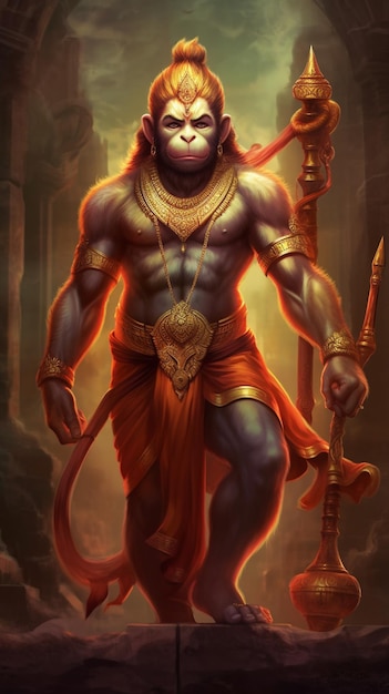 Posąg Pana Hanumana.