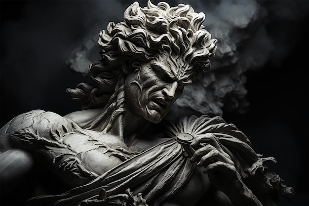 Zdjęcie posąg stoickiego greckiego boga