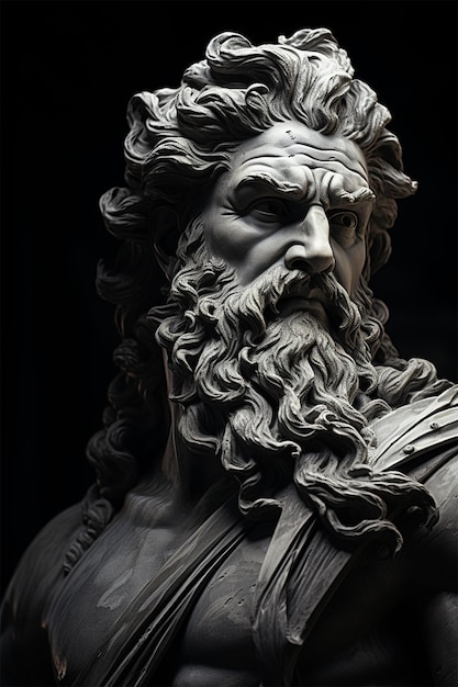 Posąg stoickiego greckiego boga