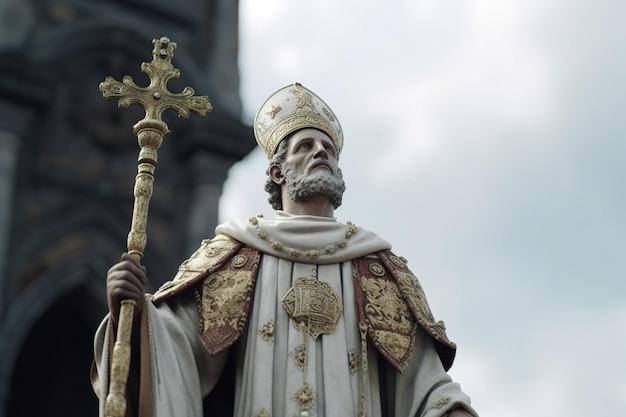Posągi świętych katolickich Wygenerowane przez sztuczną inteligencję
