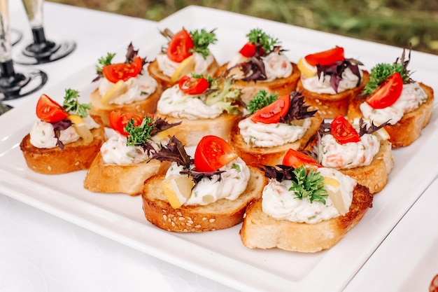 Posiłek Różne Jedzenie Na Stole Kolacja Lub Lunch