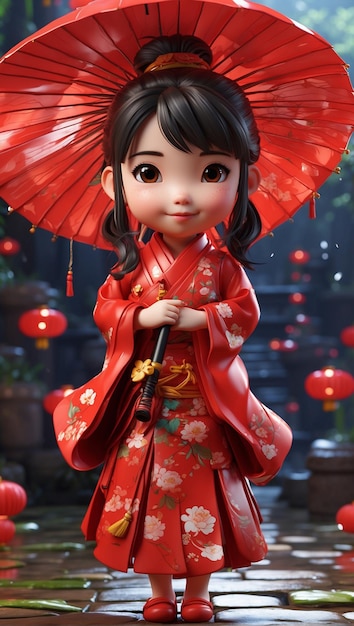 Zdjęcie postać avatar chibi chińska dziewczyna