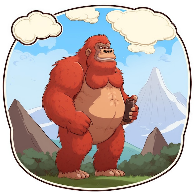 Postać z kreskówki Bigfoot Generatywna sztuczna inteligencja