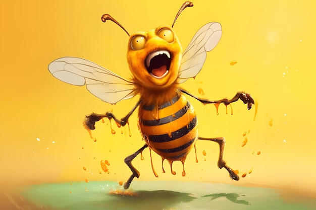 Postać z kreskówki śmieszne Pszczoła