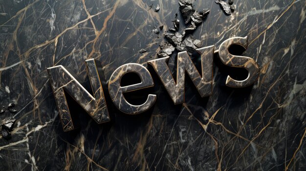 Poster koncepcyjny Black Marble News