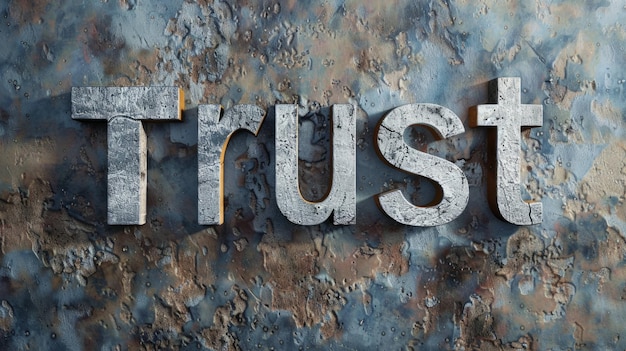 Zdjęcie poster koncepcyjny grey trust