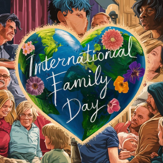 Poster na Międzynarodowy Dzień Rodziny z napisem: