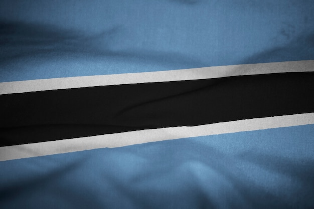 Potargana flaga Botswany wiejący wiatr