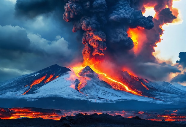 Potężna erupcja wulkaniczna
