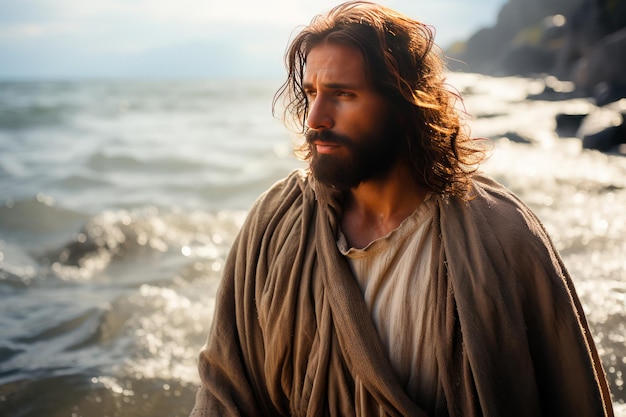 potężny obraz Jezusa Chrystusa, jego aura będąca mieszanką współczucia i boskości