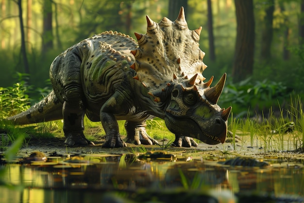 Potężny Triceratops - żywa legenda