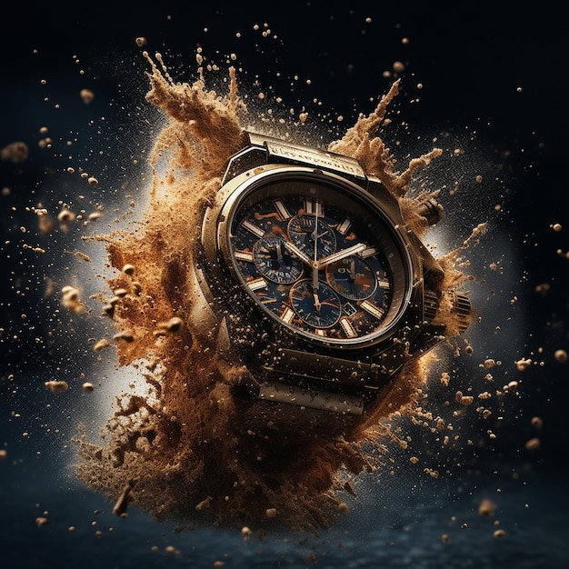 Potężny wybuch i designerski zegarek w fotografii komercyjnej