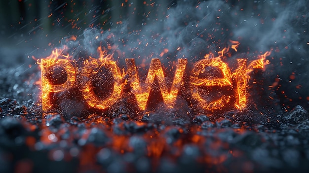 Power Liquid 3D Typography (Power płynna typografia 3D).