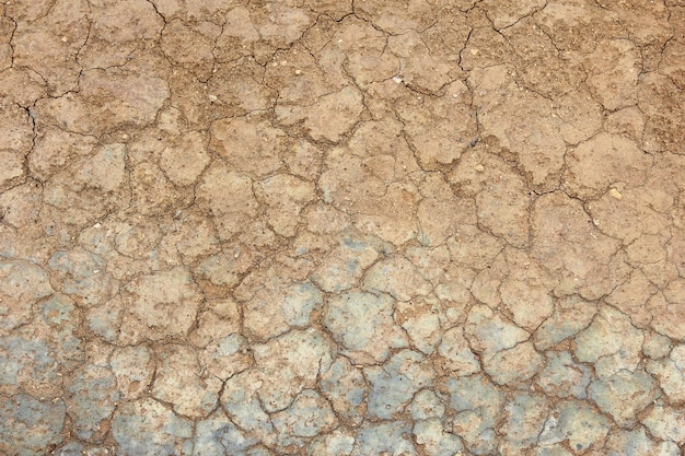 Powierzchnia pękniętej gleby dla tła tekstury Sucha pęknięta gleba w obszarze geotermalnym Hverir w pobliżu jeziora Myvatn Islandia