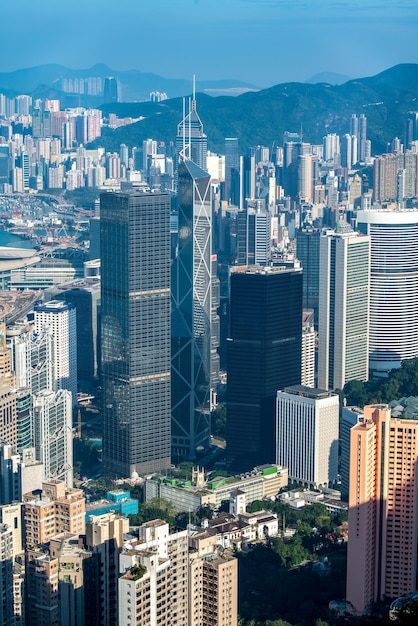 Powietrze Hong Kong Miasto Linia brzegowa Architektura Skyrim