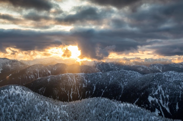 Powietrze Kanadyjski Krajobraz Górski Natura Tło