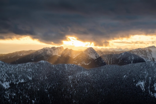 Powietrze Kanadyjski Krajobraz Górski Natura Tło